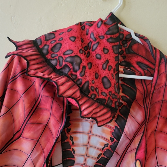 Youth Red and Black Winged Costume Cape - Picture 2 of 7